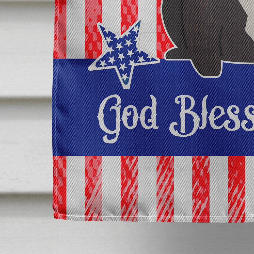 Patriotic USA French Bulldog Brindle House Flag 28x40 Porch Sleeve Pole Decorative Outside Yard Banner Artwork Wall Hanging, Polyester