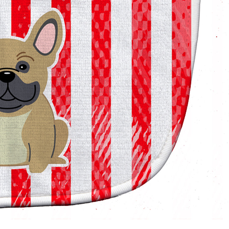 Patriotic USA French Bulldog Cream Baby Bib Easy-Clean Baby Bib Baby Feeding Accessory Baby Mealtime Essential, 10 x 13, Multicolor