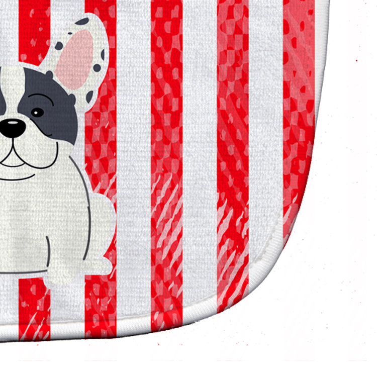 Patriotic USA French Bulldog Piebald Baby Bib Easy-Clean Baby Bib Baby Feeding Accessory Baby Mealtime Essential, 10 x 13, Multicolor