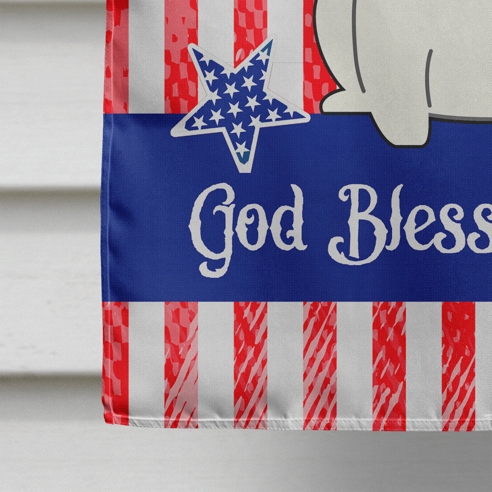 Patriotic USA French Bulldog Piebald House Flag 28x40 Porch Sleeve Pole Decorative Outside Yard Banner Artwork Wall Hanging, Polyester