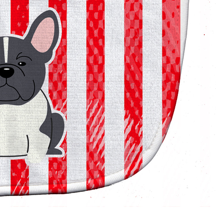 Patriotic USA French Bulldog Black White Baby Bib Easy-Clean Baby Bib Baby Feeding Accessory Baby Mealtime Essential, 10 x 13, Multicolor
