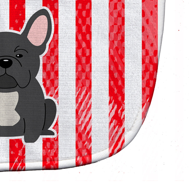 Patriotic USA French Bulldog Black Baby Bib Easy-Clean Baby Bib Baby Feeding Accessory Baby Mealtime Essential, 10 x 13, Multicolor
