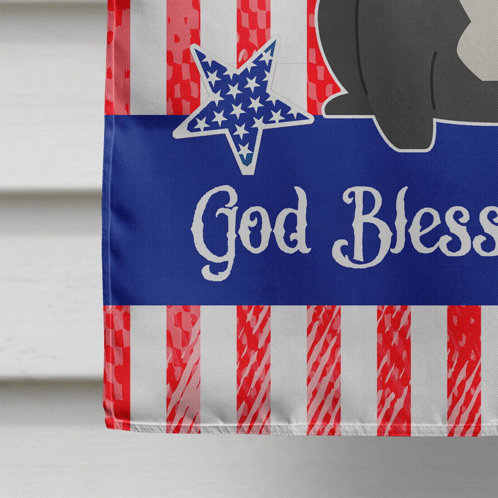Patriotic USA French Bulldog Black House Flag 28x40 Porch Sleeve Pole Decorative Outside Yard Banner Artwork Wall Hanging, Polyester