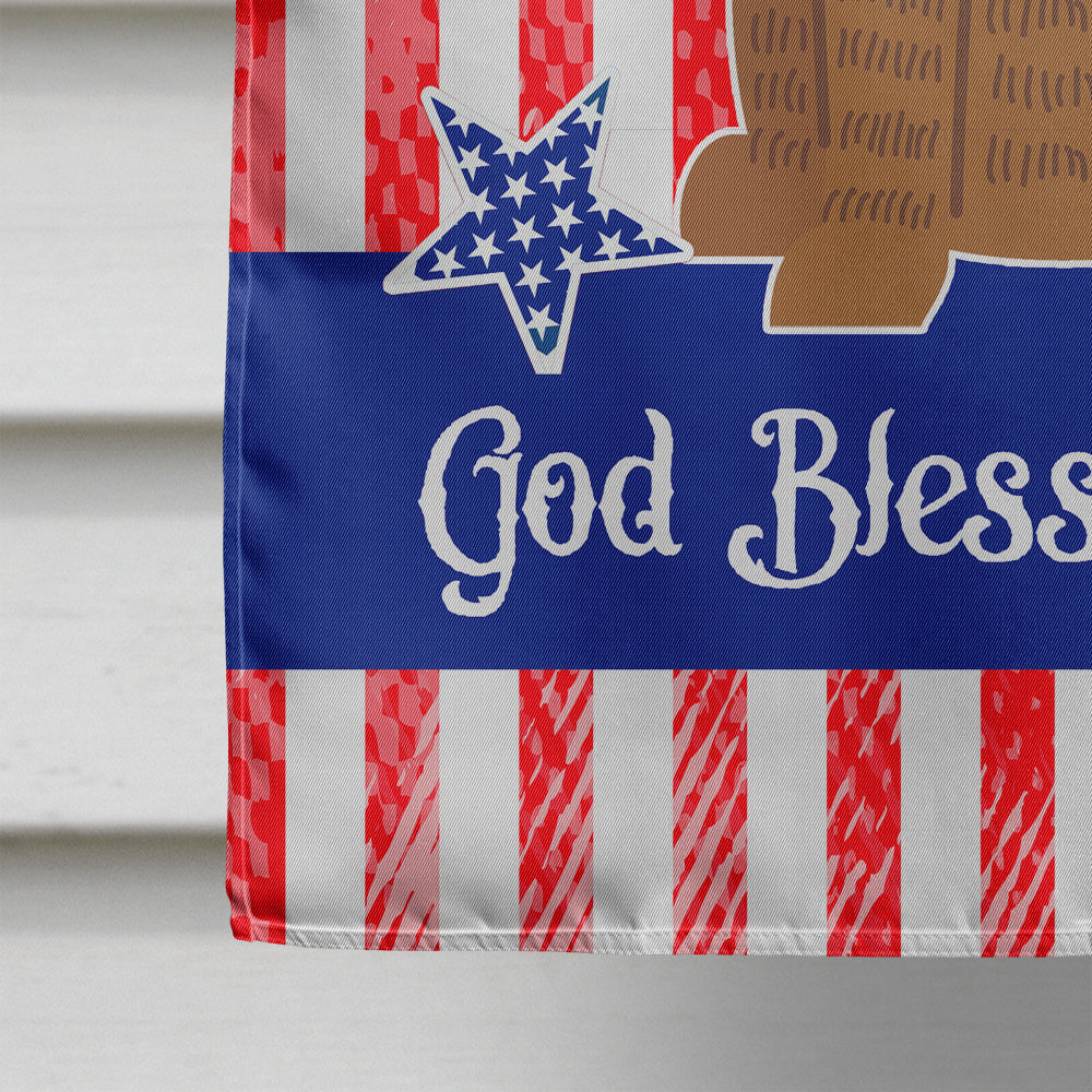 Patriotic USA Mastiff Brindle House Flag 28x40 Porch Sleeve Pole Decorative Outside Yard Banner Artwork Wall Hanging, Polyester