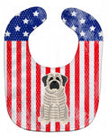 Patriotic USA Mastiff Brindle White Baby Bib Easy-Clean Baby Bib Baby Feeding Accessory Baby Mealtime Essential, 10 x 13, Multicolor