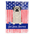 Patriotic USA Mastiff Brindle White House Flag 28x40 Porch Sleeve Pole Decorative Outside Yard Banner Artwork Wall Hanging, Polyester