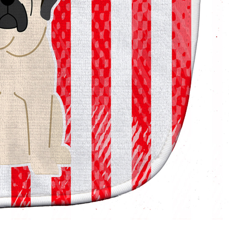 Patriotic USA Mastiff White Baby Bib Easy-Clean Baby Bib Baby Feeding Accessory Baby Mealtime Essential, 10 x 13, Multicolor