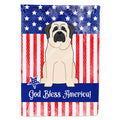 Patriotic USA Mastiff White House Flag 28x40 Porch Sleeve Pole Decorative Outside Yard Banner Artwork Wall Hanging, Polyester