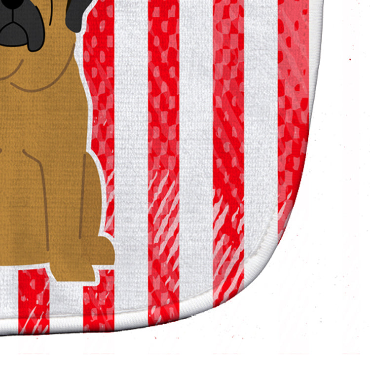 Patriotic USA Mastiff Baby Bib Easy-Clean Baby Bib Baby Feeding Accessory Baby Mealtime Essential, 10 x 13, Multicolor