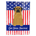 Patriotic USA Mastiff House Flag 28x40 Porch Sleeve Pole Decorative Outside Yard Banner Artwork Wall Hanging, Polyester