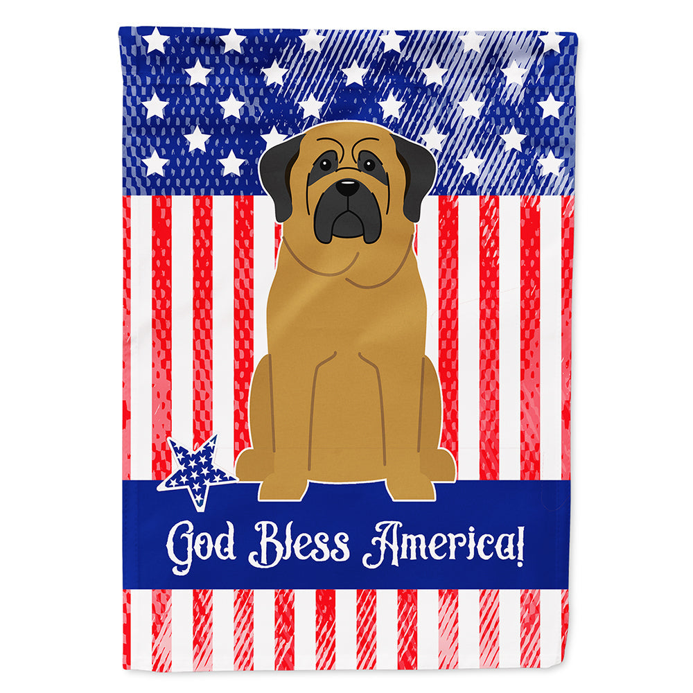 Patriotic USA Mastiff House Flag 28x40 Porch Sleeve Pole Decorative Outside Yard Banner Artwork Wall Hanging, Polyester
