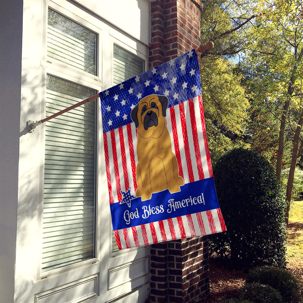 Patriotic USA Mastiff House Flag 28x40 Porch Sleeve Pole Decorative Outside Yard Banner Artwork Wall Hanging, Polyester