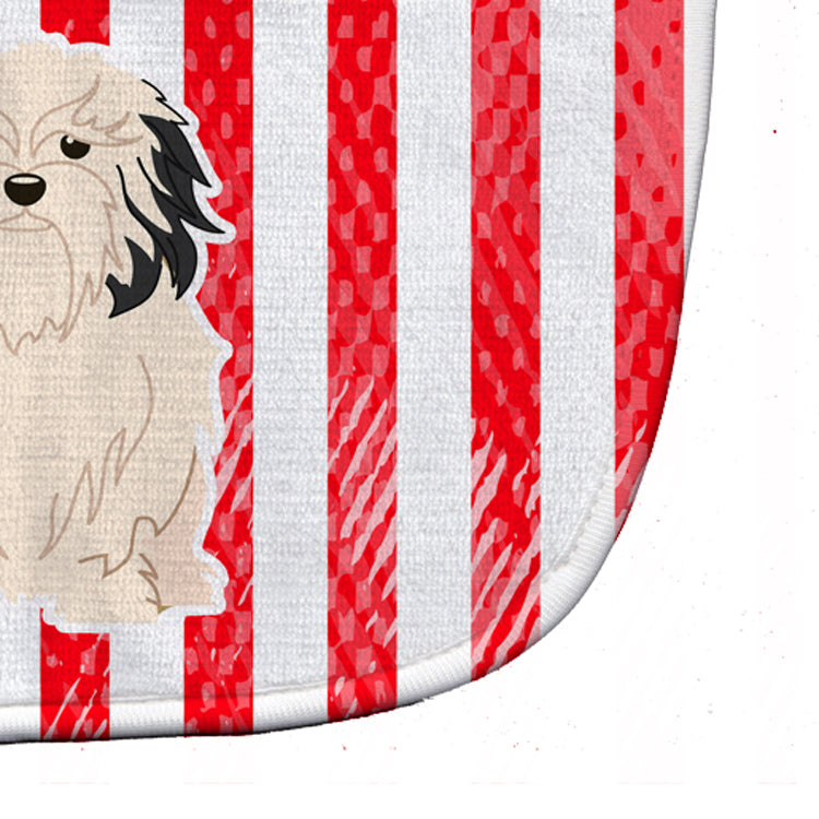 Patriotic USA Lowchen Baby Bib Easy-Clean Baby Bib Baby Feeding Accessory Baby Mealtime Essential, 10 x 13, Multicolor