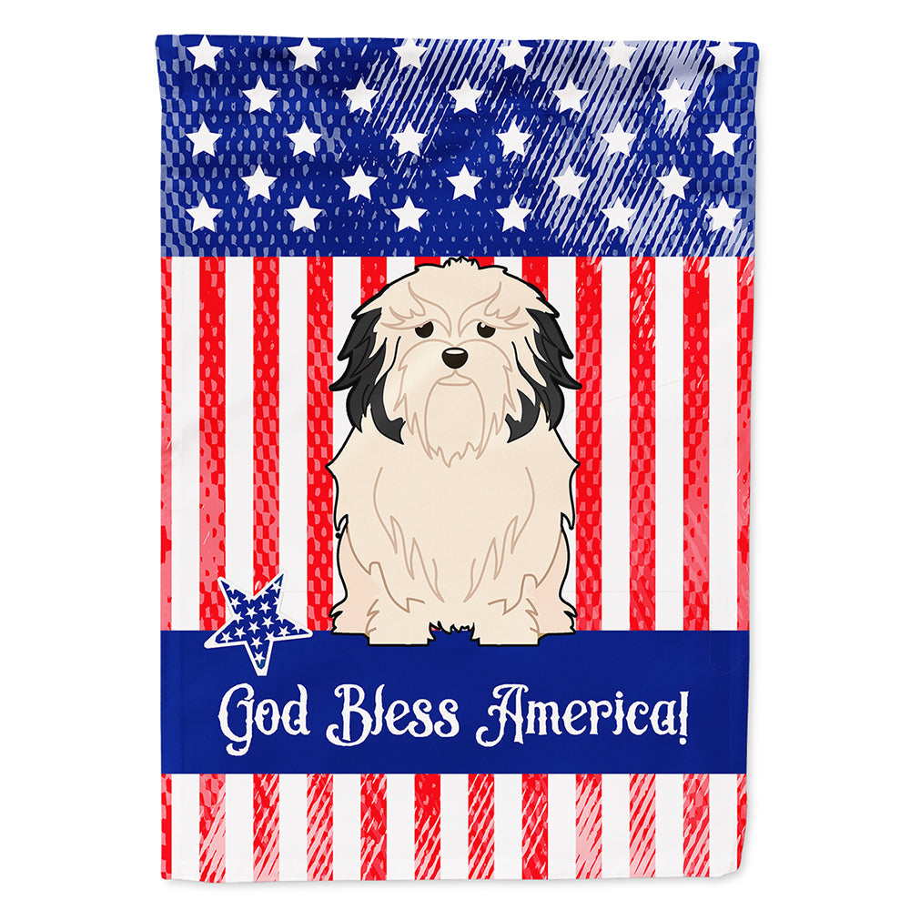 Patriotic USA Lowchen House Flag 28x40 Porch Sleeve Pole Decorative Outside Yard Banner Artwork Wall Hanging, Polyester