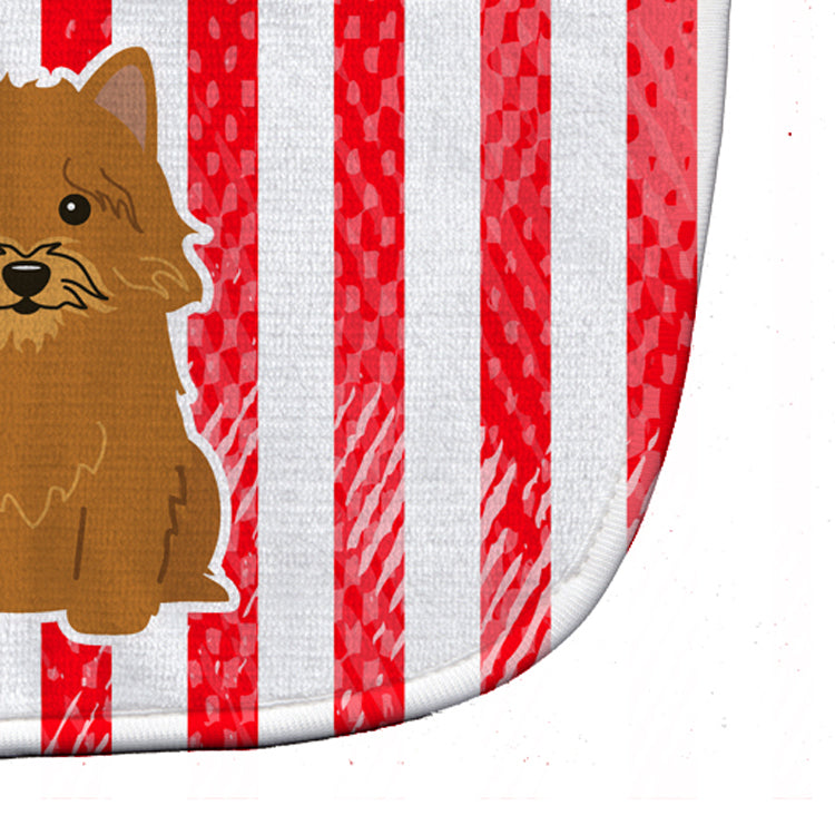 Patriotic USA Norwich Terrier Baby Bib Easy-Clean Baby Bib Baby Feeding Accessory Baby Mealtime Essential, 10 x 13, Multicolor