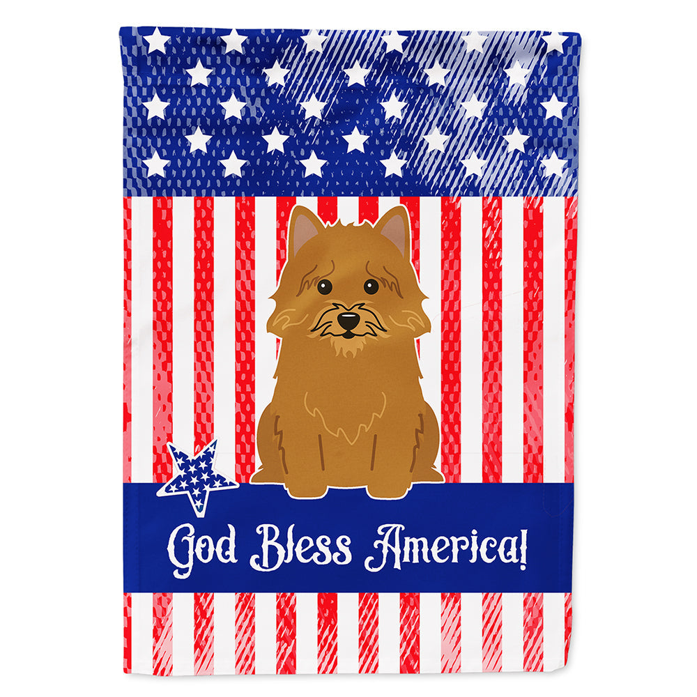 Patriotic USA Norwich Terrier House Flag 28x40 Porch Sleeve Pole Decorative Outside Yard Banner Artwork Wall Hanging, Polyester