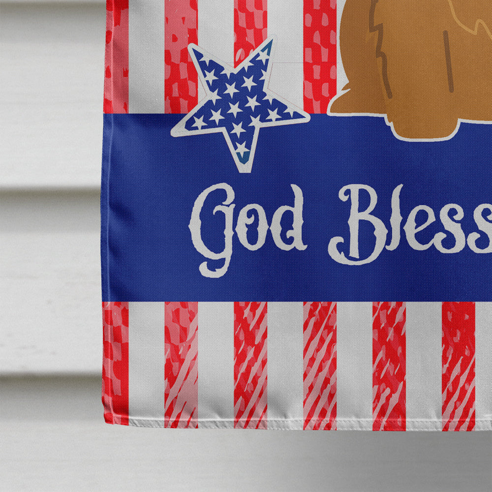 Patriotic USA Norwich Terrier House Flag 28x40 Porch Sleeve Pole Decorative Outside Yard Banner Artwork Wall Hanging, Polyester