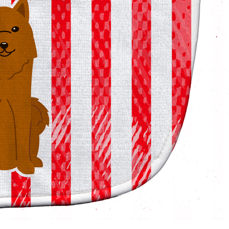 Patriotic USA Karelian Bear Dog Baby Bib Easy-Clean Baby Bib Baby Feeding Accessory Baby Mealtime Essential, 10 x 13, Multicolor