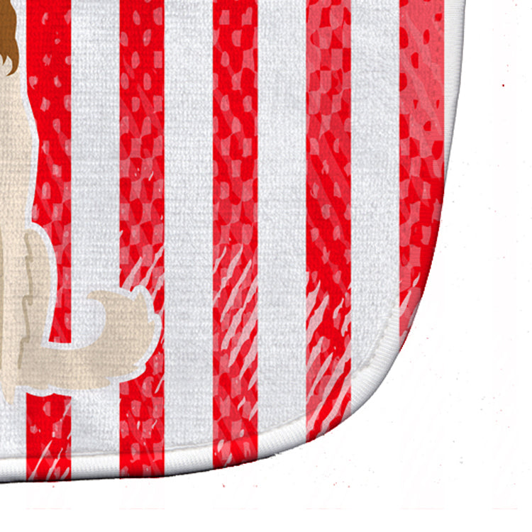 Patriotic USA Borzoi Baby Bib Easy-Clean Baby Bib Baby Feeding Accessory Baby Mealtime Essential, 10 x 13, Multicolor