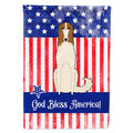 Patriotic USA Borzoi House Flag 28x40 Porch Sleeve Pole Decorative Outside Yard Banner Artwork Wall Hanging, Polyester