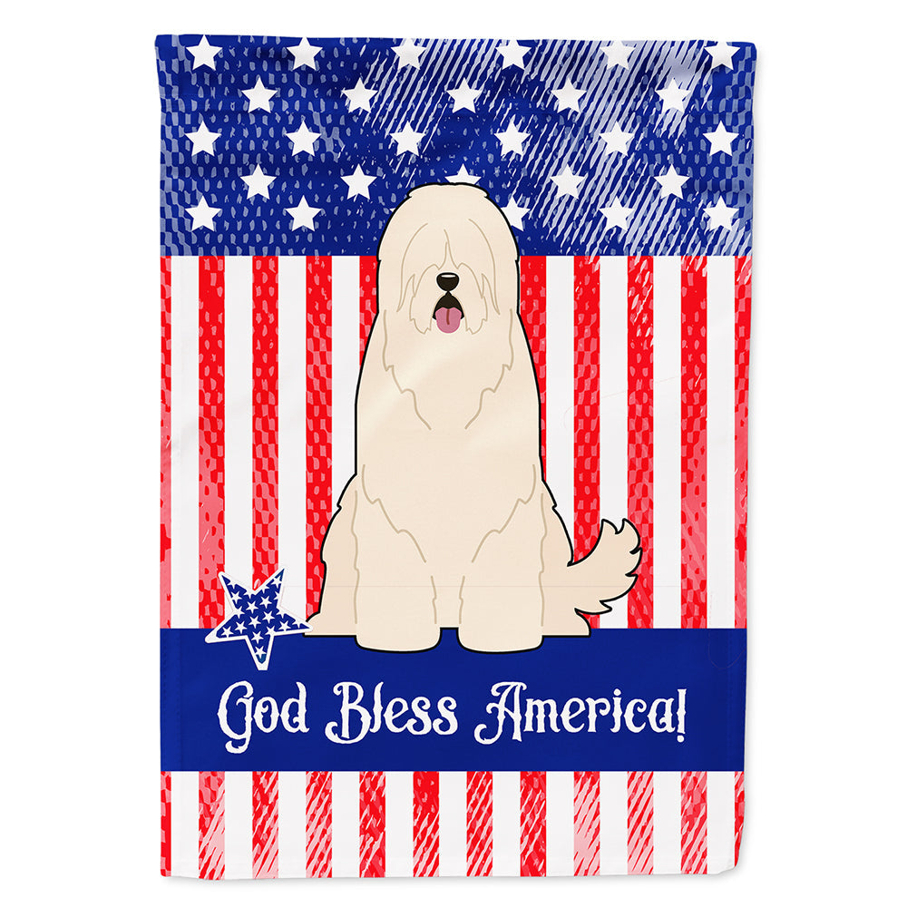Patriotic USA South Russian Sheepdog House Flag 28x40 Porch Sleeve Pole Decorative Outside Yard Banner Artwork Wall Hanging, Polyester