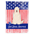 Patriotic USA South Russian Sheepdog House Flag 28x40 Porch Sleeve Pole Decorative Outside Yard Banner Artwork Wall Hanging, Polyester
