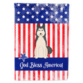 Patriotic USA West Siberian Laika Spitz House Flag 28x40 Porch Sleeve Pole Decorative Outside Yard Banner Artwork Wall Hanging, Polyester
