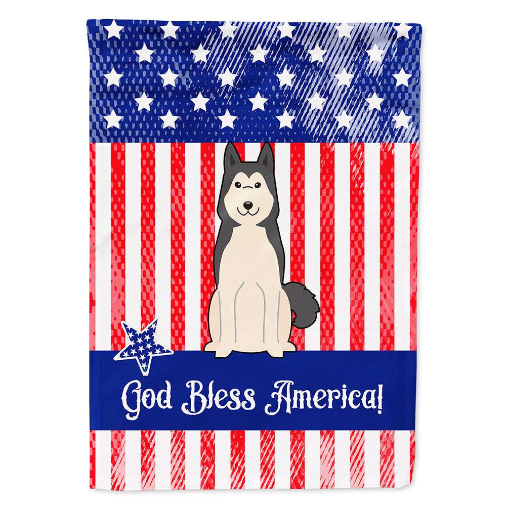 Patriotic USA West Siberian Laika Spitz House Flag 28x40 Porch Sleeve Pole Decorative Outside Yard Banner Artwork Wall Hanging, Polyester