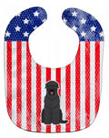 Patriotic USA Black Russian Terrier Baby Bib Easy-Clean Baby Bib Baby Feeding Accessory Baby Mealtime Essential, 10 x 13, Multicolor