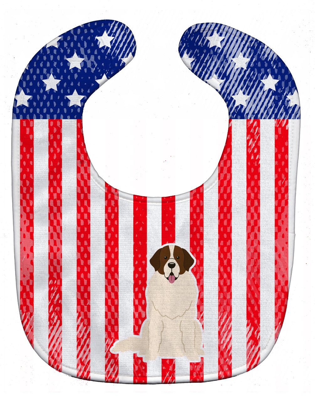 Patriotic USA Moscow Watchdog Baby Bib Easy-Clean Baby Bib Baby Feeding Accessory Baby Mealtime Essential, 10 x 13, Multicolor