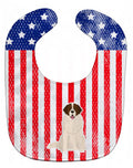 Patriotic USA Moscow Watchdog Baby Bib Easy-Clean Baby Bib Baby Feeding Accessory Baby Mealtime Essential, 10 x 13, Multicolor
