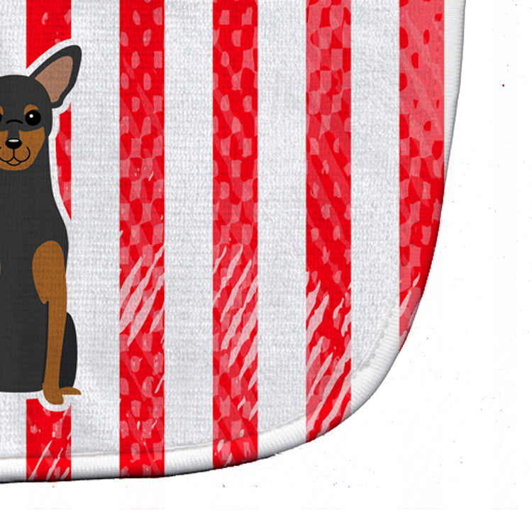 Patriotic USA Manchester Terrier Baby Bib Easy-Clean Baby Bib Baby Feeding Accessory Baby Mealtime Essential, 10 x 13, Multicolor