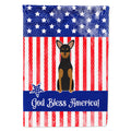 Patriotic USA Manchester Terrier House Flag 28x40 Porch Sleeve Pole Decorative Outside Yard Banner Artwork Wall Hanging, Polyester