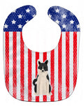 Patriotic USA Russo-European Laika Spitz Baby Bib Easy-Clean Baby Bib Baby Feeding Accessory Baby Mealtime Essential, 10 x 13, Multicolor