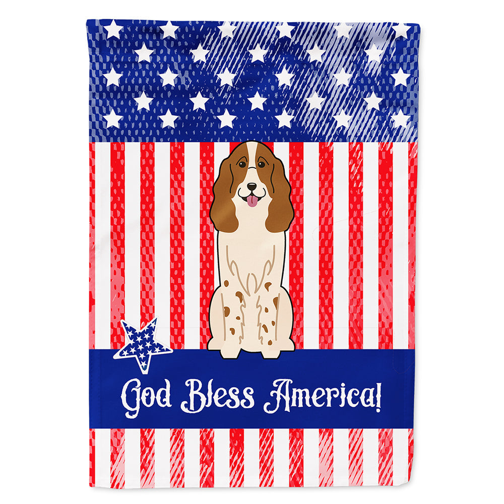 Patriotic USA Russian Spaniel House Flag 28x40 Porch Sleeve Pole Decorative Outside Yard Banner Artwork Wall Hanging, Polyester