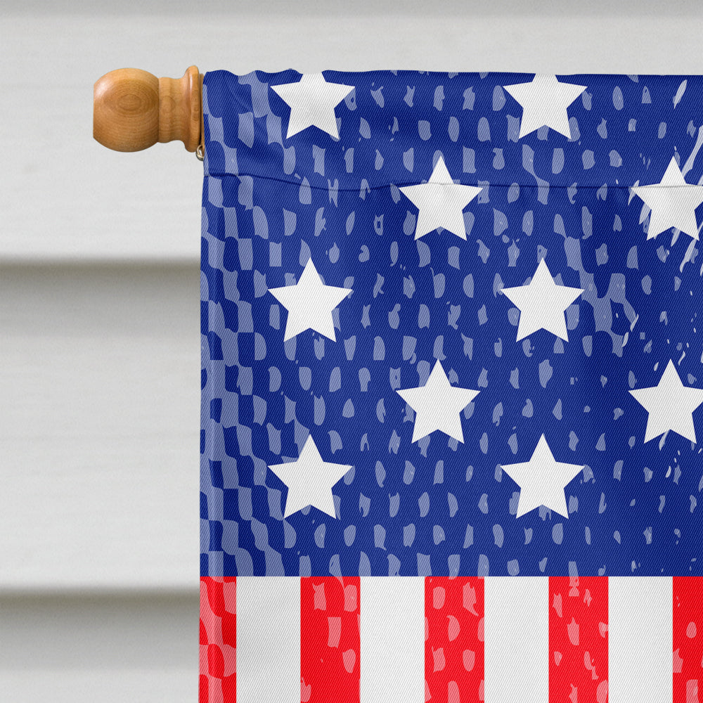Patriotic USA Russian Spaniel House Flag 28x40 Porch Sleeve Pole Decorative Outside Yard Banner Artwork Wall Hanging, Polyester