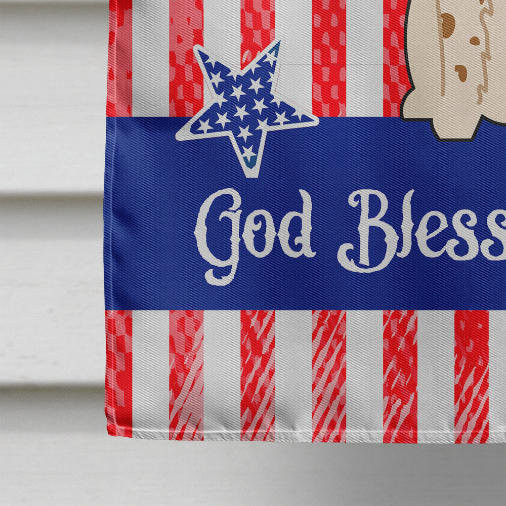 Patriotic USA Russian Spaniel House Flag 28x40 Porch Sleeve Pole Decorative Outside Yard Banner Artwork Wall Hanging, Polyester