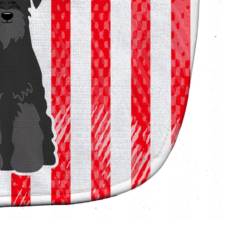 Patriotic USA Standard Schnauzer Black Baby Bib Easy-Clean Baby Bib Baby Feeding Accessory Baby Mealtime Essential, 10 x 13, Multicolor