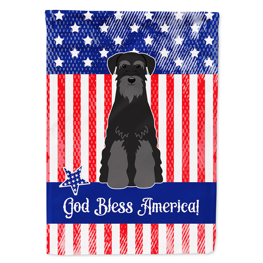 Patriotic USA Standard Schnauzer Black House Flag 28x40 Porch Sleeve Pole Decorative Outside Yard Banner Artwork Wall Hanging, Polyester