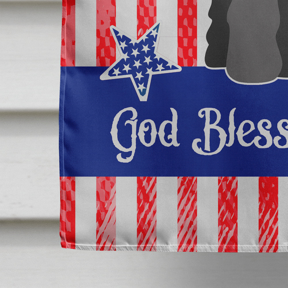 Patriotic USA Standard Schnauzer Black House Flag 28x40 Porch Sleeve Pole Decorative Outside Yard Banner Artwork Wall Hanging, Polyester