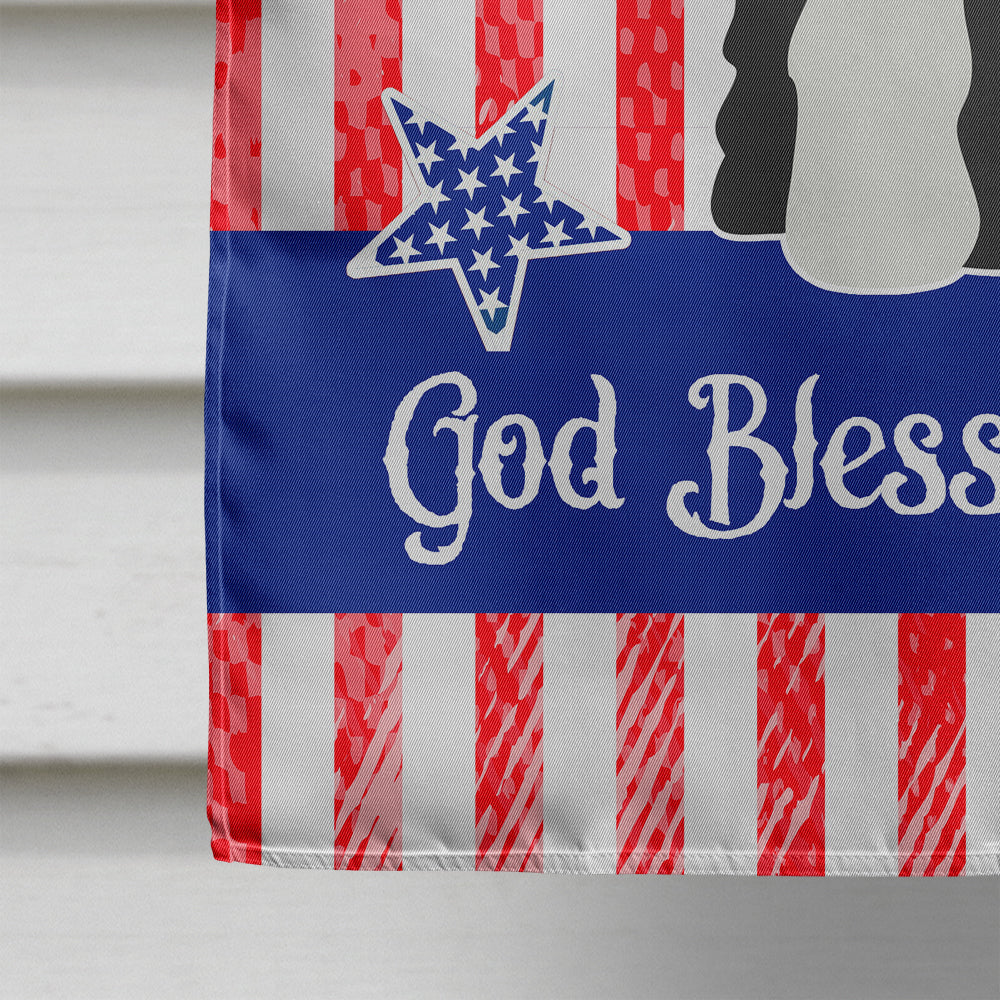 Patriotic USA Standard Schnauzer Salt and Pepper House Flag 28x40 Porch Sleeve Pole Decorative Outside Yard Banner Artwork Wall Hanging, Polyester