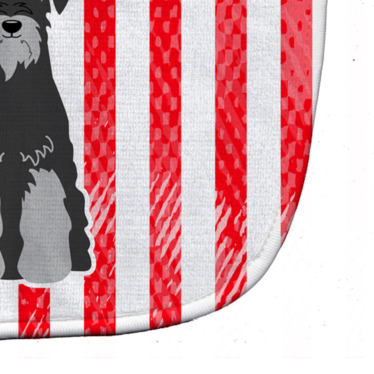 Patriotic USA Standard Schnauzer Black Grey Baby Bib Easy-Clean Baby Bib Baby Feeding Accessory Baby Mealtime Essential, 10 x 13, Multicolor