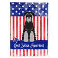 Patriotic USA Standard Schnauzer Black Grey House Flag 28x40 Porch Sleeve Pole Decorative Outside Yard Banner Artwork Wall Hanging, Polyester