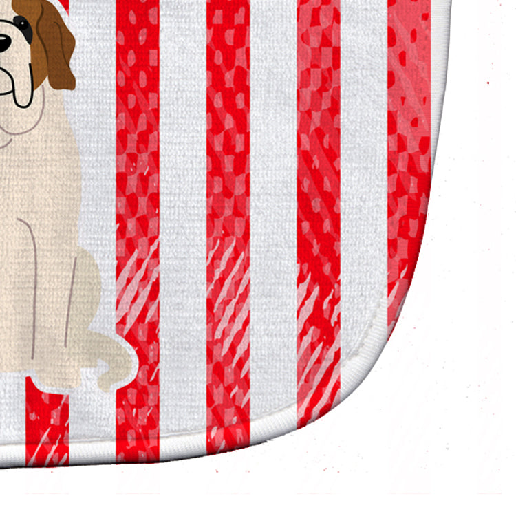 Patriotic USA Saint Bernard Baby Bib Easy-Clean Baby Bib Baby Feeding Accessory Baby Mealtime Essential, 10 x 13, Multicolor