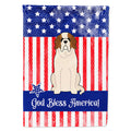 Patriotic USA Saint Bernard House Flag 28x40 Porch Sleeve Pole Decorative Outside Yard Banner Artwork Wall Hanging, Polyester