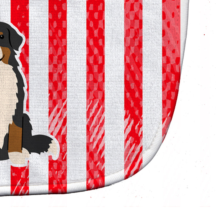 Patriotic USA Bernese Mountain Dog Baby Bib Easy-Clean Baby Bib Baby Feeding Accessory Baby Mealtime Essential, 10 x 13, Multicolor