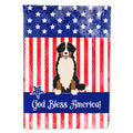 Patriotic USA Bernese Mountain Dog House Flag 28x40 Porch Sleeve Pole Decorative Outside Yard Banner Artwork Wall Hanging, Polyester