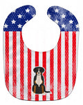 Patriotic USA Greater Swiss Mountain Dog Baby Bib Easy-Clean Baby Bib Baby Feeding Accessory Baby Mealtime Essential, 10 x 13, Multicolor