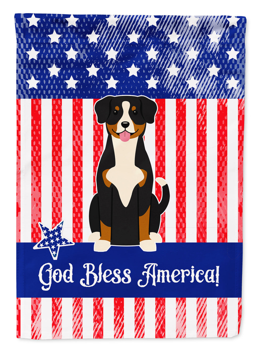 Patriotic USA Entlebucher House Flag 28x40 Porch Sleeve Pole Decorative Outside Yard Banner Artwork Wall Hanging, Polyester