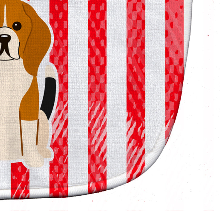 Patriotic USA Beagle Tricolor Baby Bib Easy-Clean Baby Bib Baby Feeding Accessory Baby Mealtime Essential, 10 x 13, Multicolor
